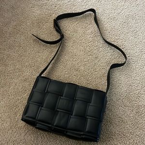 Black Padded Cassette crossbody bag